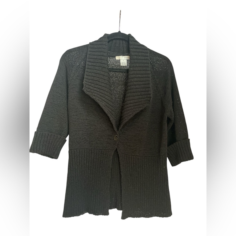 WD.NY black, cotton 1 button Front Cardigan